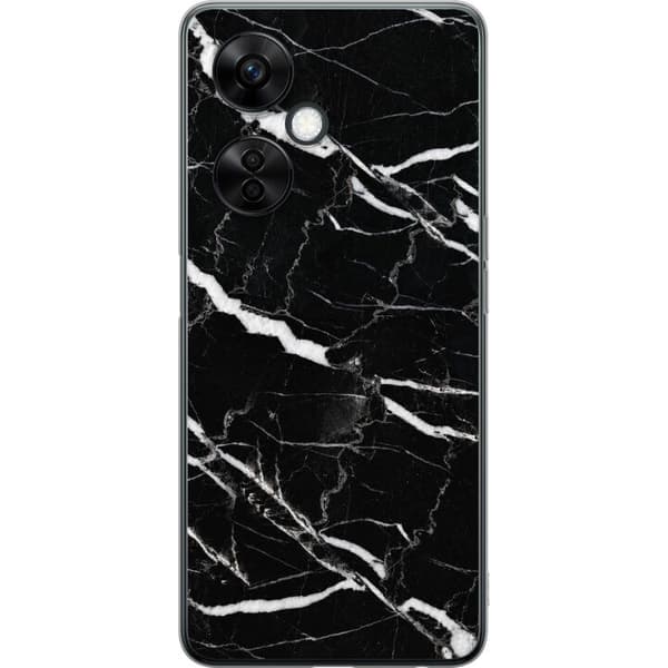 Kompatibel Mobilcover til OnePlus Nord CE3 Sort marmorgrafik sort
