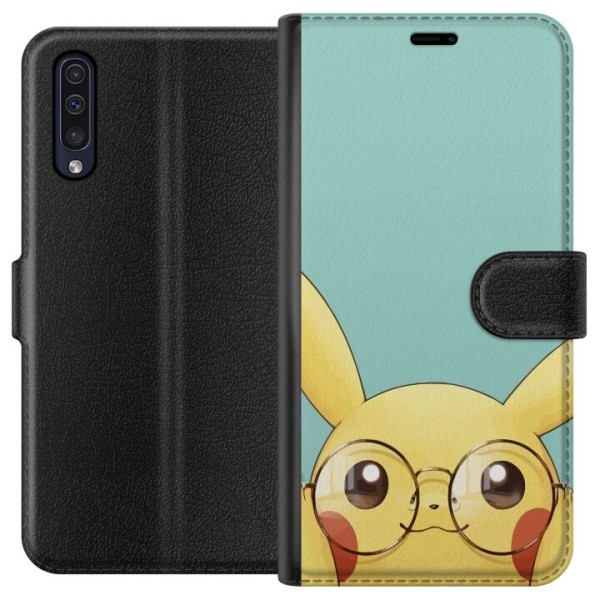 Samsung Galaxy A50 Plånboksfodral Pikachu glasögon