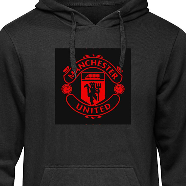 Barn-Hoodie | Mjuk Huvtröja för Barn ManchesterUnited svart 5-6 År