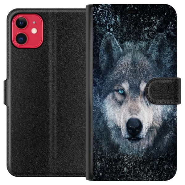 Kompatibel Tegnebogsetui til Apple iPhone 11 Ulv