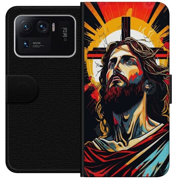 Xiaomi Mi 11 Ultra Lompakkokotelo Jeesus ja Kortti - uskonnoll