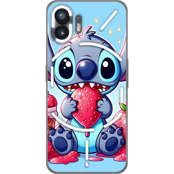 Nothing Phone (2) Läpinäkyvä kuori Strawberry Stitch