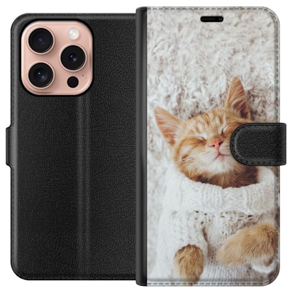 Apple iPhone 16 Pro Lommeboketui Katt