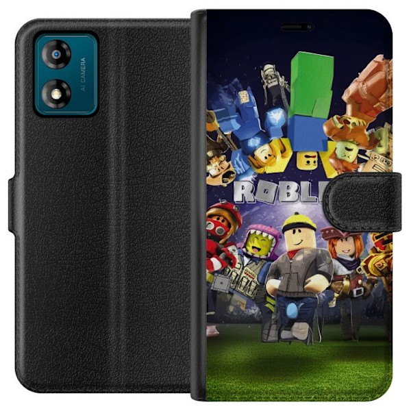 Motorola Moto E13 Tegnebogsetui Roblox Verden - Gaming Eventyr for Børn og Unge