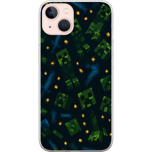 Apple iPhone 13 Gennemsigtig cover Minecraft Dungeons Mob