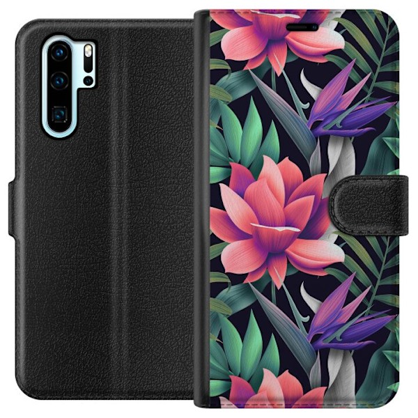 Huawei P30 Pro Tegnebogsetui Blomster