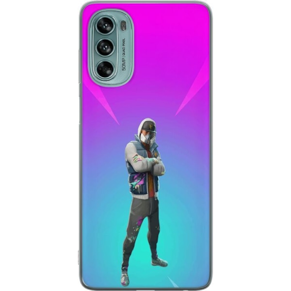 Motorola Moto G62 5G Läpinäkyvä kuori musta ritari fortnite