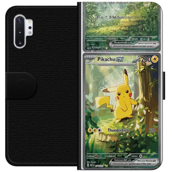 Kompatibel Tegnebogsetui til Samsung Galaxy Note10+ Pikachu grøn