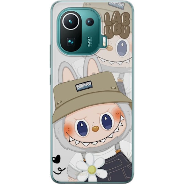 Xiaomi Mi 11 Pro Läpinäkyvä kuori Labubu Minimal Mood - Yksinkertainen ja tyylikäs hirviösuunnittelu