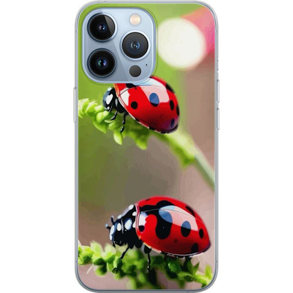 Apple iPhone 13 Pro Läpinäkyvä kuori Leppäkerttu Hyönteinen Onni Symboli Luontoaihe Suosittu Graafinen Motiivi Koristelu Kesäkiertue