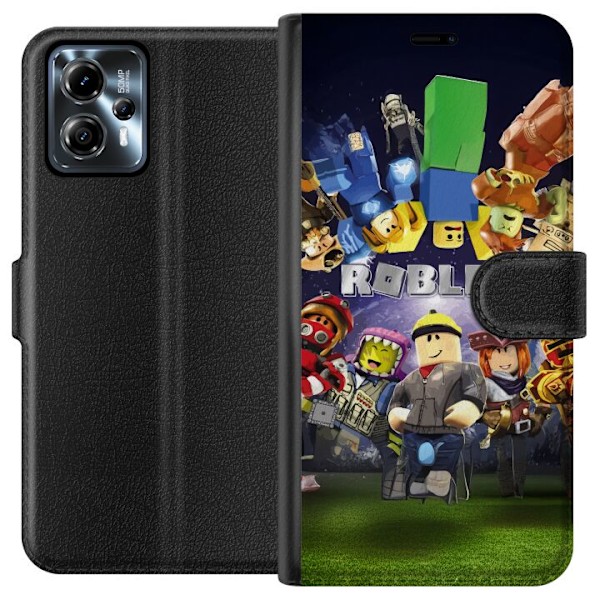Motorola Moto G13 Tegnebogsetui Roblox Verden - Gaming Eventyr for Børn og Unge