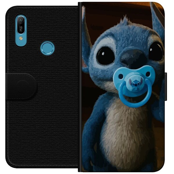 Huawei Y6 (2019) Lompakkokotelo Stitch & Napp - vauvateema söpöllä hahmolla