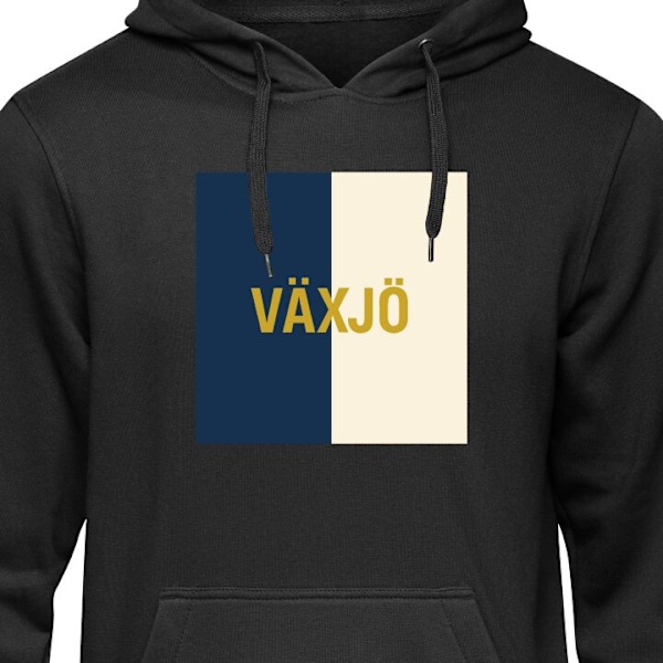 Hoodie för Vuxen | Bekväm Huvtröja Växjö – fotboll svart XXL