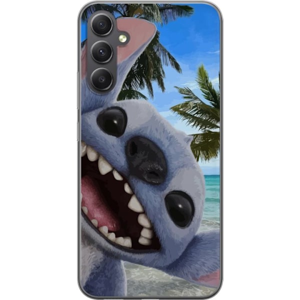 Samsung Galaxy A15 5G Genomskinligt Skal Stitch mobilskal med Palmer i söt vänskapsdesign