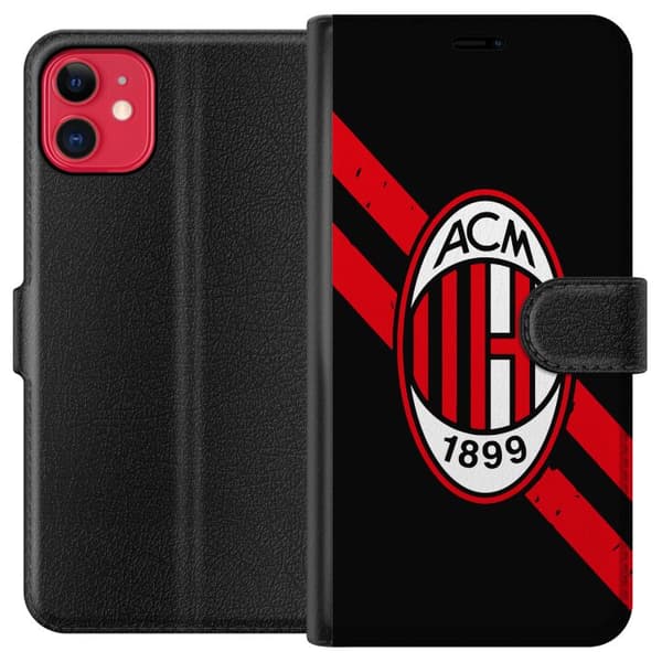 Kompatibel Tegnebogsetui til Apple iPhone 11 AC Milan