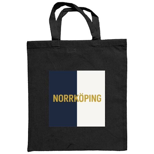 Mulepose | Holdbar Indkøbstaske i Stof Norrköping – fodbol Sort one size