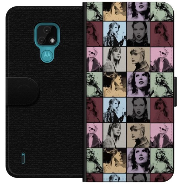 Motorola Moto E7 Plånboksfodral Taylor Swift, mönster