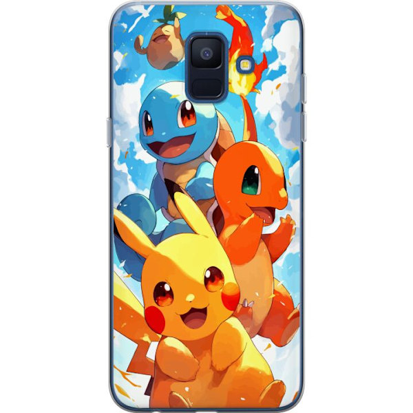 Samsung Galaxy A6 (2018) Läpinäkyvä kuori Pocket Creatures