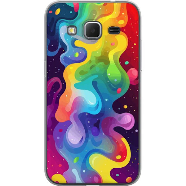 Samsung Galaxy Core Prime Genomskinligt Skal Color Splash Abstrakt Konst Design Färgstarkt Mönster Modern Populär Väggkonst Grafiskt Trend