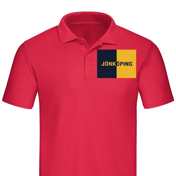 Piké för Vuxen | Elegant Pikétröja Jönköping – Hockey Röd Medium