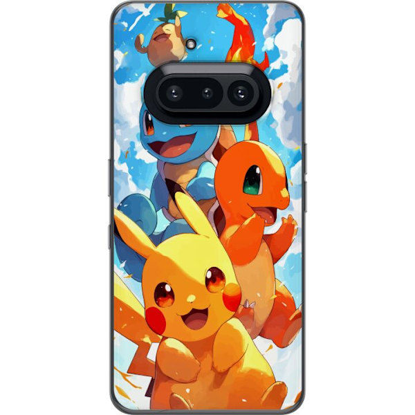 Nothing Phone (3a) Läpinäkyvä kuori Pocket Creatures - innoittanut Pokémonista mainitsematta nimeä