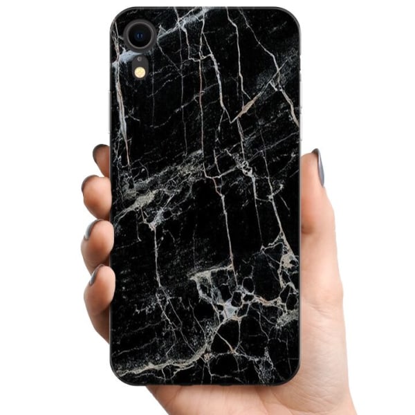 Apple iPhone XR TPU Mobildeksel Svart marmor