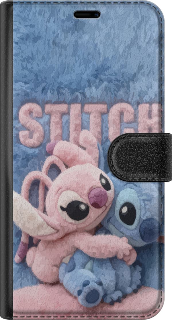 Kompatibel Tegnebogsetui til Huawei P20 Pro Bløde lyserøde og blå Stitch-bamser med en fluffy baggrund i sød kawaii-stil blå
