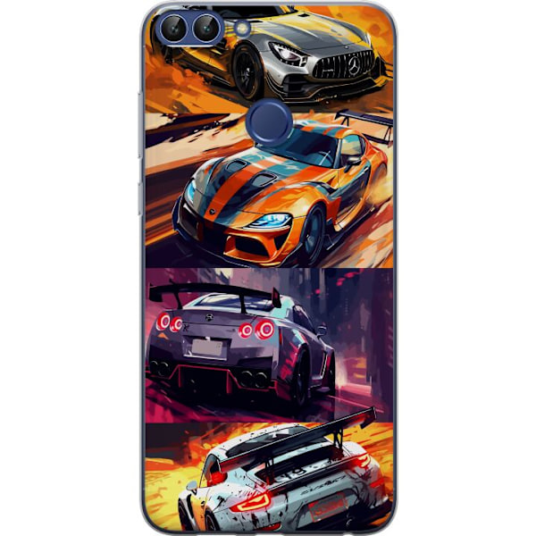 Huawei P smart Läpinäkyvä kuori Ralli kuume - vauhdikas teema ralliautoilla