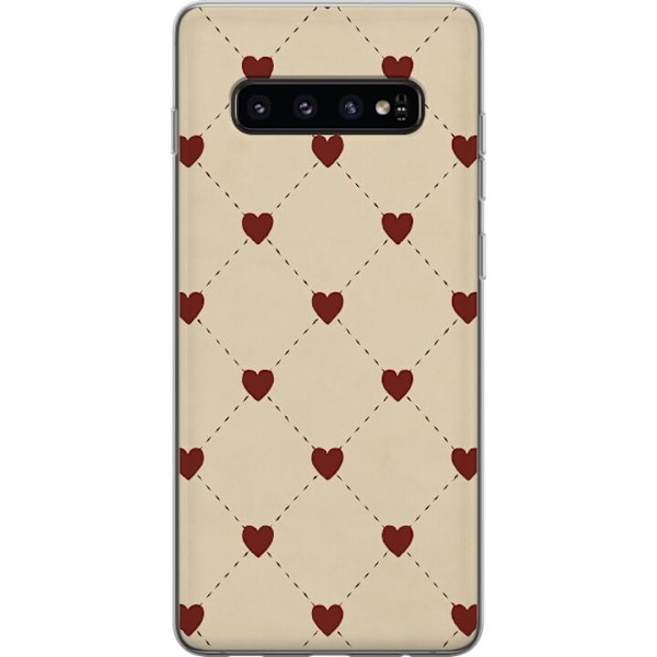 Samsung Galaxy S10 Gjennomsiktig deksel Hjertegrind