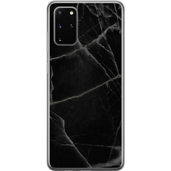 Samsung Galaxy S20+ Gennemsigtig cover Sort marmor