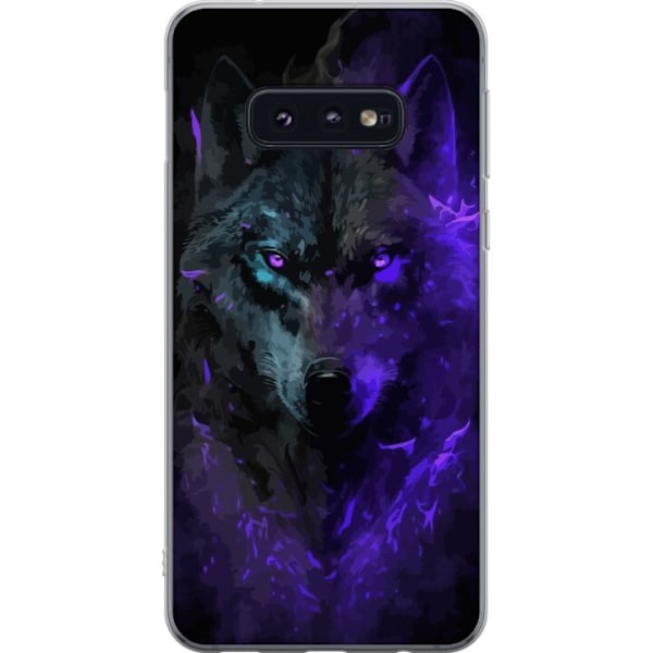 Samsung Galaxy S10e Genomskinligt Skal Varg Lila