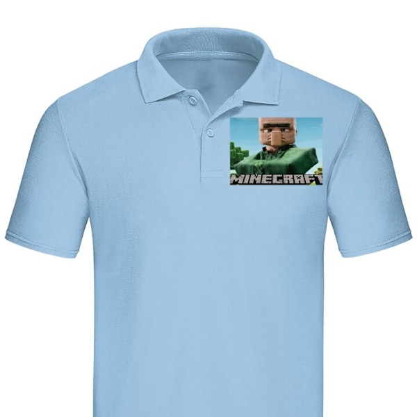 Poloshirt til Voksen | Elegant Poloshirt A Minecraft Movie Lyseblå Medium