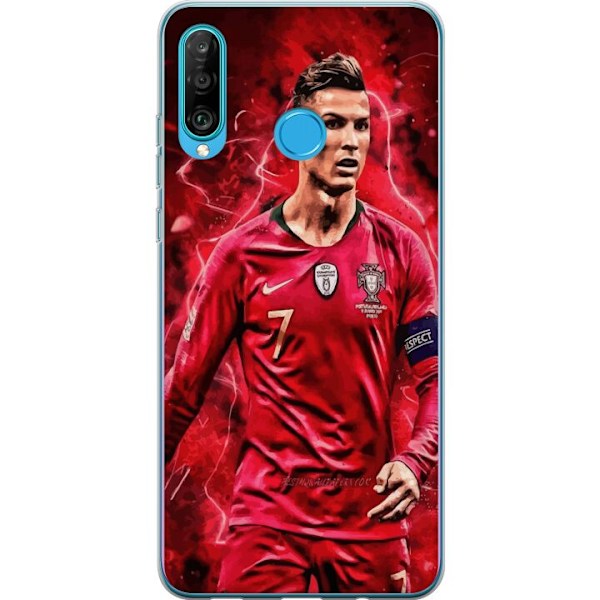 Huawei P30 lite Genomskinligt Skal Ronaldo Skills – CR7 Design för Äkta Supporters