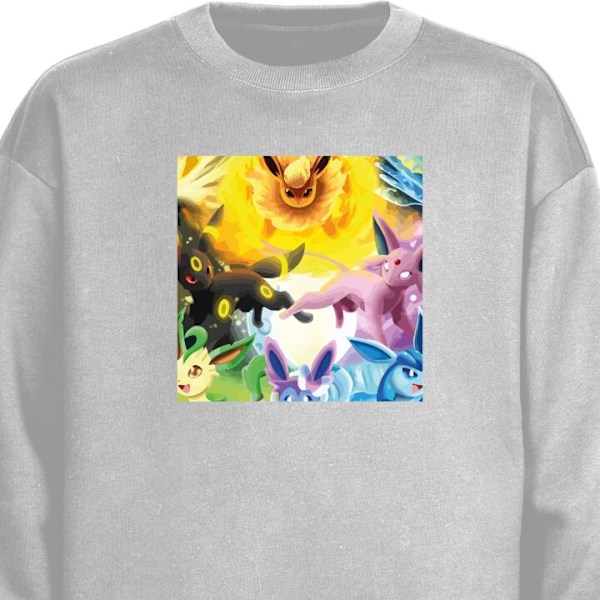 Sweatshirt for Voksen | Klassisk Collegegenser Pokemon grå M