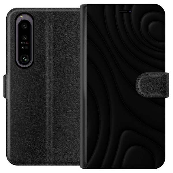 Sony Xperia 1 IV Lompakkokotelo Tummat Aallot