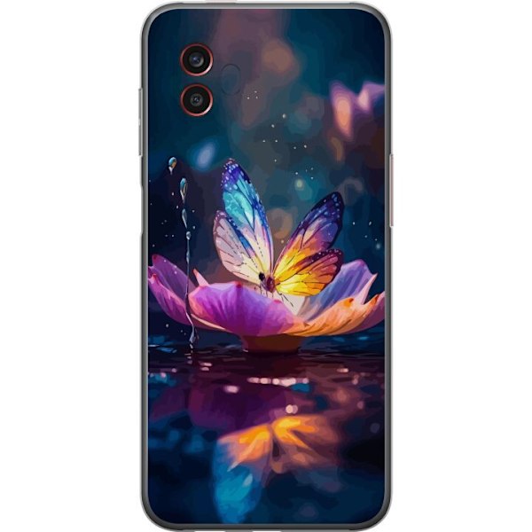 Samsung Galaxy Xcover6 Pro Gjennomsiktig deksel Butterfly