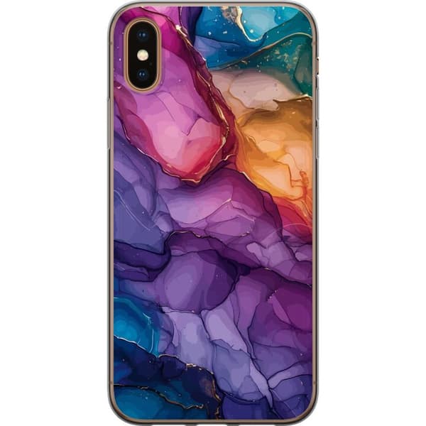 Kompatibelt Mobildeksel til Apple iPhone XS Fargerike steiner