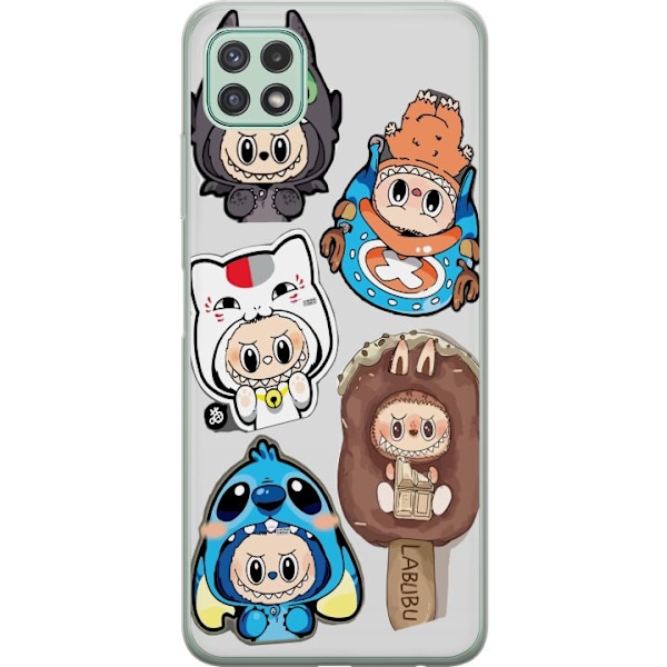 Samsung Galaxy A22 5G Läpinäkyvä kuori Labubu hahmokokoelma