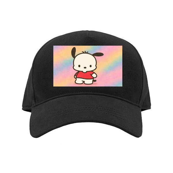 Keps för Vuxen | Klassisk Justerbar Keps Kawaii Sanrio Pochac svart Vuxen