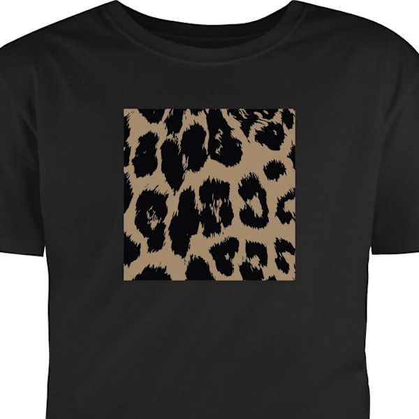 T-shirt til Voksen | Klassisk Voksen T-shirt Leopard sort XXL