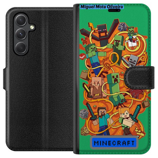 Samsung Galaxy A15 5G Lompakkokotelo Minecraft