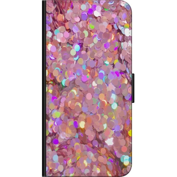 Kompatibelt Plånboksfodral till OnePlus 9 Pro Rosa glitter