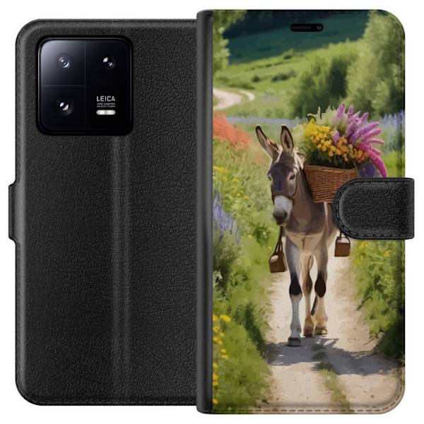 Xiaomi 13 Pro Lompakkokotelo Aasi Eläinaihe Rauhallinen Suunnittelu Luontoaihe Suosittu Koristelu Huumori Graafinen Eläinteema Eksoottinen