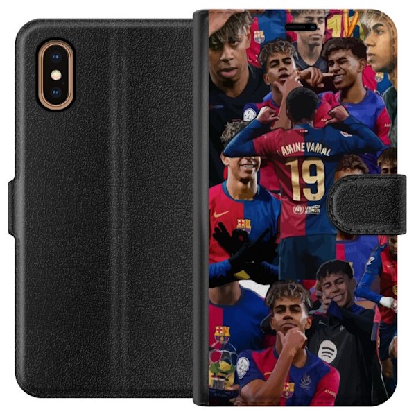 Apple iPhone XS Max Plånboksfodral Lamine Yamal mobilskal för fotbollsfans