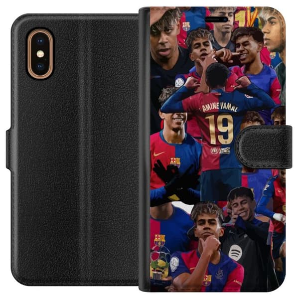 Kompatibel Tegnebogsetui til Apple iPhone XS Max Lamine Yamal mobilcover til fodboldfans