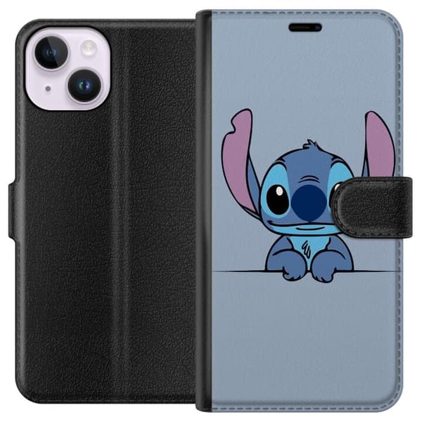 Kompatibel Tegnebogsetui til Apple iPhone 14 Lilo & Stitch