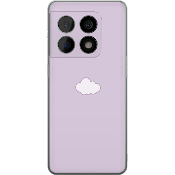OnePlus 10 Pro Genomskinligt Skal Lila Moln – minimalistiskt moln på lila bakgrund