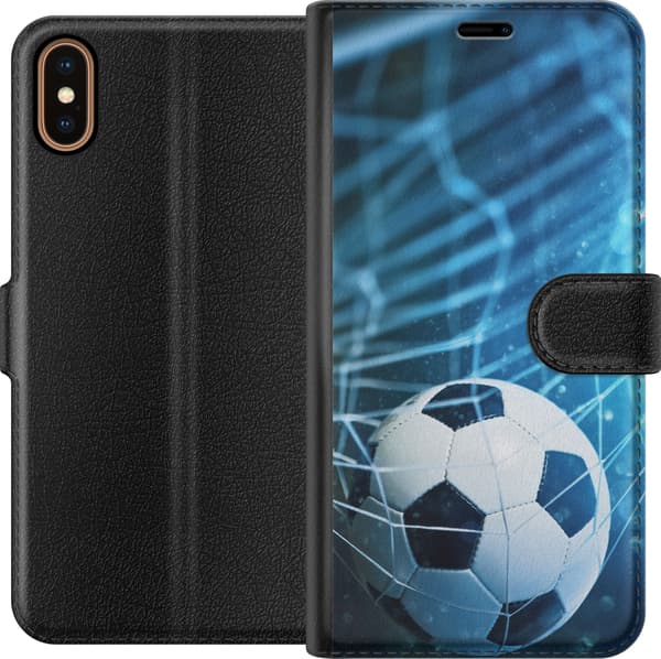 Kompatibelt Plånboksfodral till Apple iPhone X Fotboll