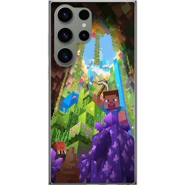 Samsung Galaxy S23 Ultra Läpinäkyvä kuori Minecraft