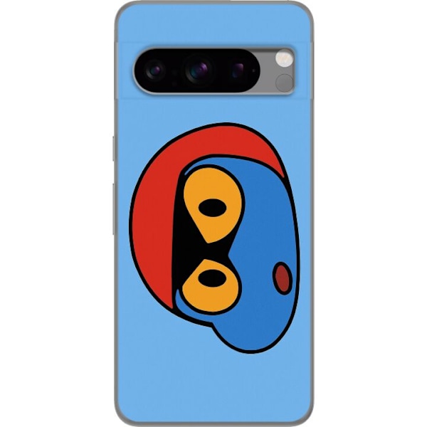 Google Pixel 8 Pro Genomskinligt Skal Bold Bot Head